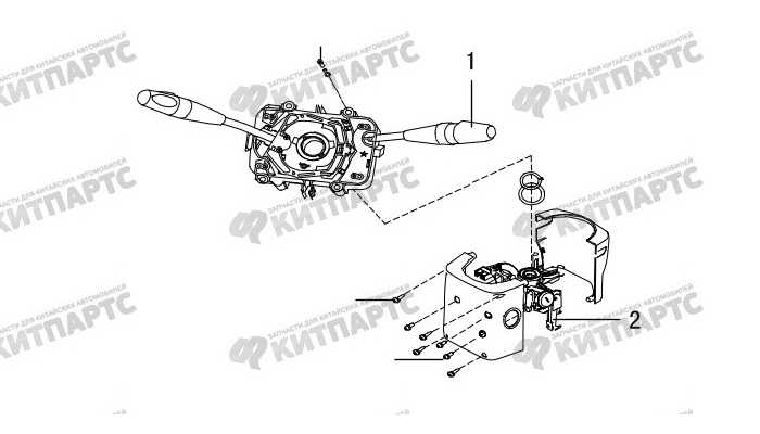 Комплект подрулевых переключателей (новый салон) Great Wall Hover H3