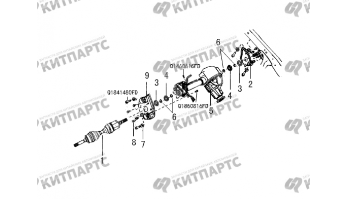 Привод переднего моста Great Wall Wingle 5