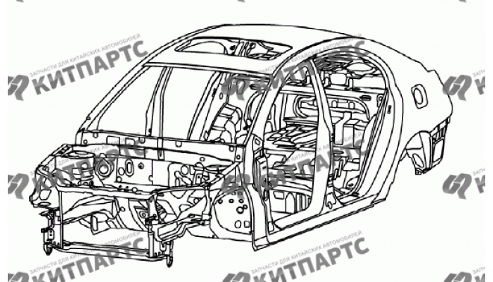 Кузов с люком в сборе (седан) Geely Emgrand (EC7)